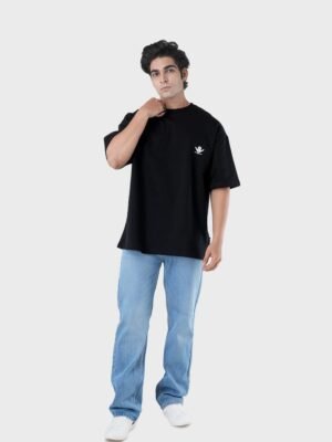 Men's Oversized Drop Shoulder T-Shirt - HIP HOP in Color Black