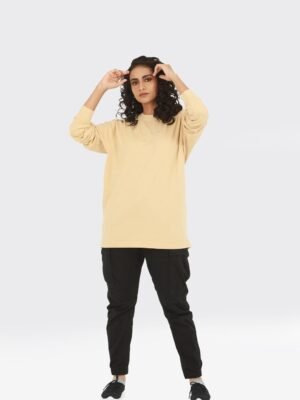 Women's Oversized Long-Sleeves Tee - HIPHOP